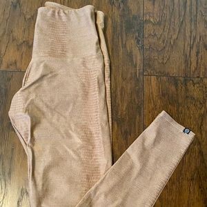Onzie high rise nude snakeskin workout leggings